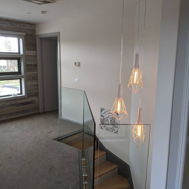 Feature pendants over the stairwell